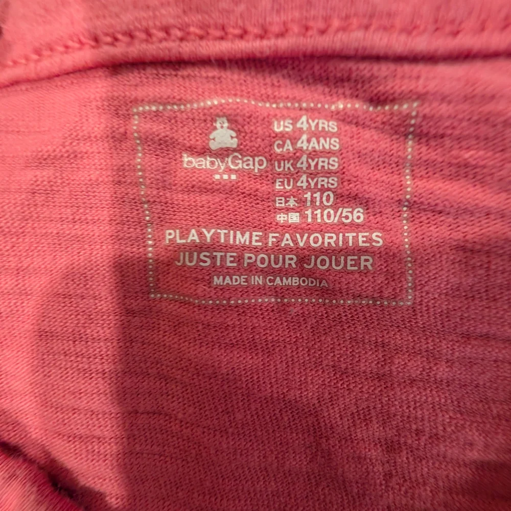 GAP Kids Size 4 Playtime Favorites Pink Top